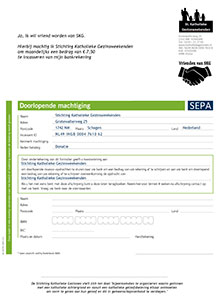 SEPA formulier voor doorlopende machtiging
